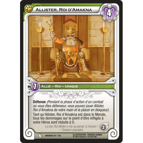 Allister, Roi d'Amakna